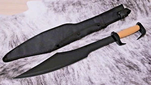 25" Spartan Gladiator Sword Black Full Tang Heavy Duty SHARP 4LBS Nylon Sheath - Picture 1 of 7