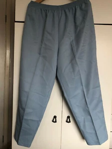 Ladies Light Sky Blue Pleat Front Trousers - Plus Size 22 - Used - Picture 1 of 2