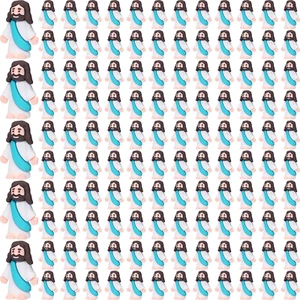200 Pack Mini Jesus Figurines Bulk Tiny Jesus Figures Pocket Rubber Toys to Hide - Picture 1 of 12