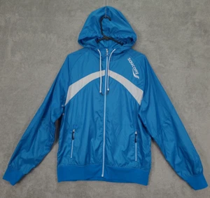 Saucony Running Windbreaker mit Kapuze Gr. M blau durchgehender Reißverschluss - Bild 1 von 17