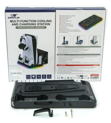 P5 Charging Dock Station Stand Cooling Fan For PS5 Console Dual Controller  - Image 1 of 4