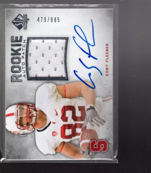 B1151- 2012 SP Authentic #256 Coby Fleener Auto Jersey /885 SAMPLE PIC - Image 1 of 2