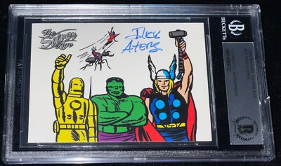 Dick Ayers "Avengers #1 1963 Marvel HOF Artist" Signed Rookie Card BAS BGS (RC) - Image 1 of 2