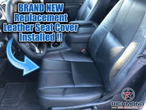 2012 GMC Sierra 1500 HD SLT Z71 4X4 -Driver Side Bottom Leather Seat Cover Black - Picture 1 of 12