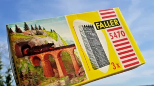 Original Packaging Box Kit Faller B 5470 Railway 3 x Stone Arch Bridges Pillars 12 cm Track H0 - Picture 1 of 6