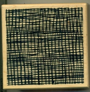 CRAFTS - PSX - 2001 - BACKGROUND - RUBBER STAMP - BLACK CRISS CROSS PATTERN - Bild 1 von 2