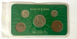 1967 Ireland year set of coins in UNC condition still in sealed case of issue - Picture 1 of 3