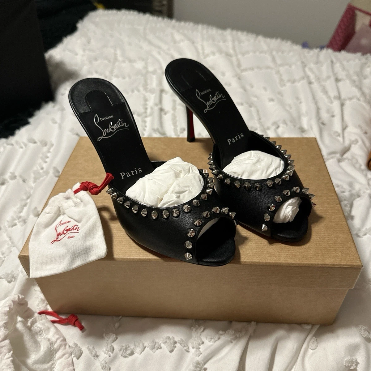 ⭐未使用⭐Christian Louboutin ブラック ハイヒール ほぼ新品】Christian Louboutin ブラック ハイヒール Miss Z - 100 mm