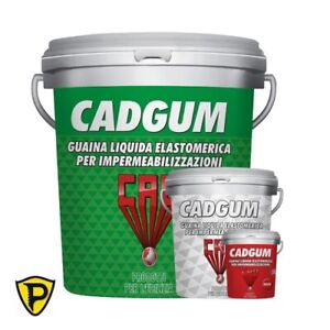 Guaina Liquida Impermeabilizzante CAD GUM 5 Colori Secchio da 5 a 20kg + Guanti