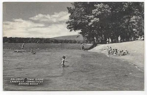 B&W SALISBURY TOWN GROVE BATHING BEACH~LAKEVILLE,CT - Picture 1 of 1