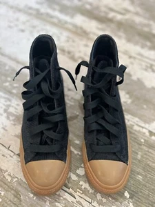 Scarpe da skate alte Converse Chuck Taylor All Star Pro nere in velluto a coste suola in gomma - Foto 1 di 6