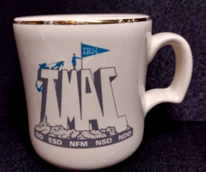 VTG 80's  IBM Logo 10 oz Coffee Cup TMAC Teamwork Coffee Mug - Picture 1 of 9