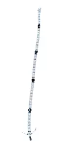 VERMEIL White Gold Sterling Silver 925 Sapphire Tennis Bracelet Illusion Diamond - Picture 1 of 18