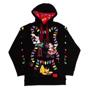 Loungefly Mickey & Friends Christmas Light Decorations Glow Hoodie - 3XL - Neu - Bild 1 von 6