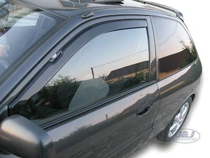 Deflectores de viento para Mitsubishi Colt 1992-1996 juego de 3 puertas 2 piezas tintado Heko - Imagen 1 de 6