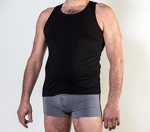BAMBOO MENS SINGLETS-LUXURY, BREATHABLE AND QUALITY PRODUCT!BUY 2 FOR THE PRICE - Picture 1 of 5