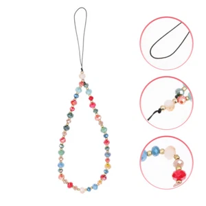 Phone Wrist Chain Phone Wrist Hanging Crystal Phone Lanyard Beaded Phone Lanyard - Zdjęcie 1 z 12