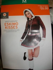 Women's Adult Sexy Halloween Costume ESKIMO KISSES Hooded Dress M Medium (8-10) - Picture 1 of 4