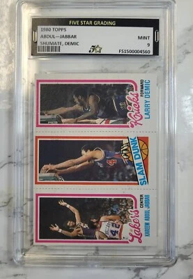 1980-81 Topps #135/167/253 Kareem Abdul-Jabbar/John Shumate/Larry Demic FSG 9 Foto 1 de 4