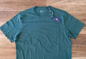 NEW WITH TAGS Men’s Vineyard Vines Green T-Shirt Size Large Pocket Colored Shirt - Picture 1 of 6