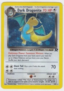 POKEMON DARK DRAGONITE 5/82 HOLO SERIE ORIGINALE TEAM ROCKET MAI GIOCATO QUASI NUOVO-MT+ - Foto 1 di 2