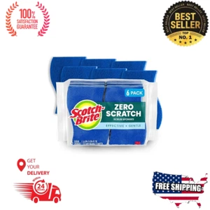 Scotch-Brite Zero Scratch Scheuerschwämme, 6 Küchenschwämme zum Geschirrspülen und - Bild 1 von 6