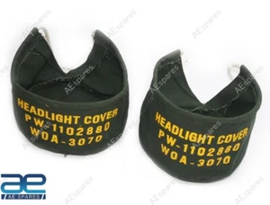 Front Headlight Cover Set of 2 Military Green For Willys Jeeps MB Ford Gpw - Bild 1 von 5