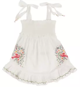 ZIMMERMANN Bird Embroidery Carnaby Maxi Shirred Dress - Size 10 BNWT - Picture 1 of 8