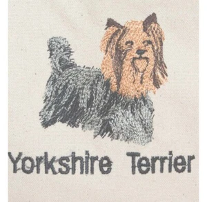 Canvas Embroidered Dog Tote Bag Yorkie New Fast Shipping Yorkshire Terrier - Picture 1 of 7
