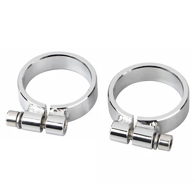 Motorcycle Aircraft Style Exhaust Clamps Set For Harley Sportster 1000 XLH XLCH - Image 1 of 4