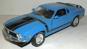 Hermosa pieza diecast 1/18 1970 Ford Mustang Boss 302 en azul 1:18 por: ERTL - Imagen 1 de 9