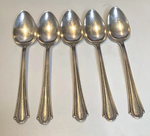 Hallmark Antique Silverplate 5.75” Dixie 1916 Teaspoons Set Of 5 - Picture 1 of 8