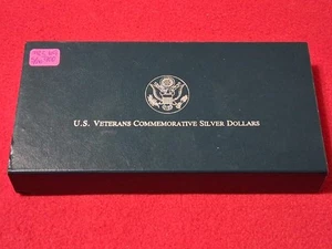 1994-P U.S. Veterans Commemorative Silver Dollars.Three Coin Proof Set #MF-2369 - Picture 1 of 6