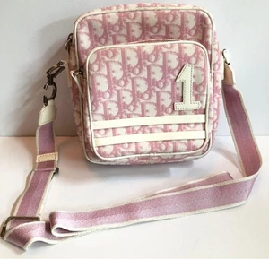 Bolso de Hombro Christian Dior Trotter Sacoche Nº1 PVC Cuero Rosa Auténtico Excelente - Imagen 1 de 13