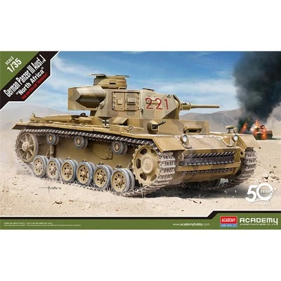 Academy 1/35 Military German Panzer III Ausf.J Model Kit - Image 1 of 4