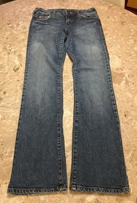  DELIAS Women's Juniors Jeans Reese Size 3/4 R Low Rise Flap Pockets  - Image 1 of 4