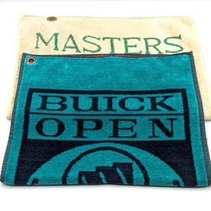 Masters Augusta National & Buick Open Warwick Hills Golftasche Handtuch Menge 2 Vintage - Bild 1 von 15
