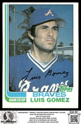 1982 Topps #372 Luis Gomez Atlanta Braves 82TB - Image 1 of 2