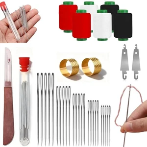 37Pcs Sewing Tool Set,Big Eye Steel Sewing Needles Kit, Includes 25 Needles, ... - Picture 1 of 6