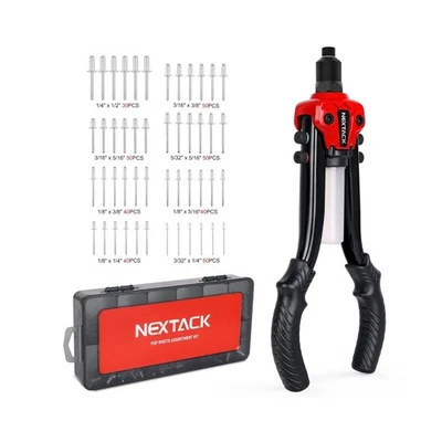 Heavy Duty Two-Handed 1/4” Pop Rivet Gun Kit (NT300) – 350 Assorted  - Image 1 of 4