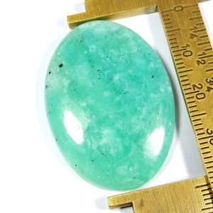 Cabujón de amazonita verde natural forma ovalada piedra preciosa pulida suelta 50 quilates #10918 - Imagen 1 de 6
