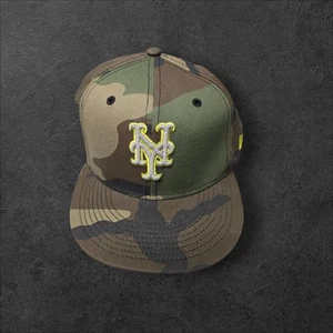 New York Mets 59Fifty Men New World Series Edition Camuflage Hat Size 7 ⅝ - Picture 1 of 3