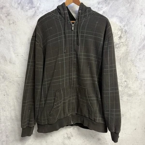 Quiksilver Hoodie Sweatshirt Herren 2XL schwarz Full Zip kariert gefüttert 2010 - Bild 1 von 18