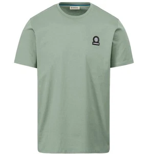 Sandbanks Mens T-Shirt Embroidered Badge Logo Crew Neck Cotton Tee in Sage - Picture 1 of 6