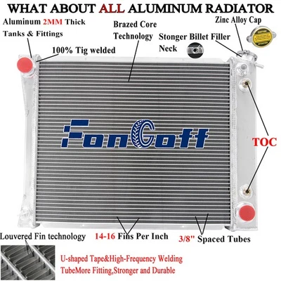 4 Row Radiator For 1985-1993 Chevy C10 C20 G10/G20/G30 C1500/G2500 4.3L V6 - Image 1 of 4