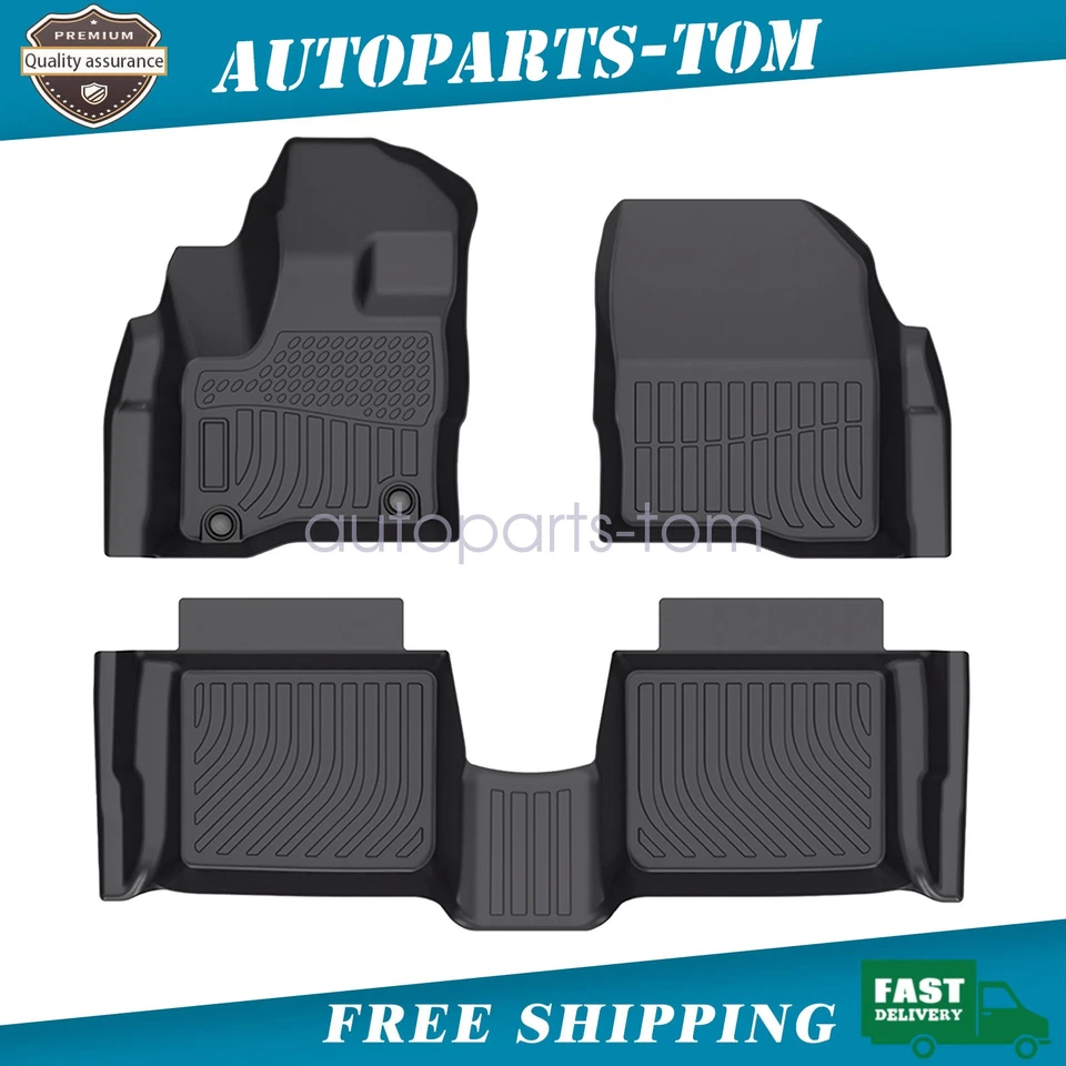 Front & Rear Floor Mats Liners For 2010-2019 Ford Taurus Sedan TPE All-Weather - Изображение 1 из 4