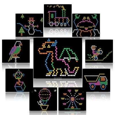 10x Template Pattern Refills for Basic Fun Lite Brite Ultimate Classic - 10 pack - Image 1 of 4