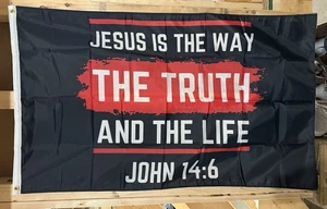 Jesus Christ Prayer Bible Faith God Flag FREE USA SHIP Church Freedom Sign 3x5’ - Bild 1 von 1