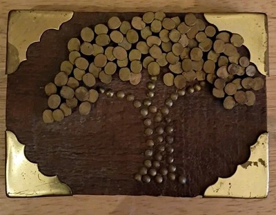 Vintage Handmade Tree Rustic Wall Hanging, Nail/Hooks, Wood 5" X 3.5" 1983 B23 - Image 1 of 3