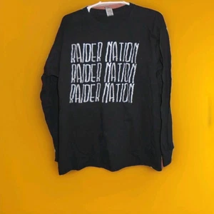 LAS VEGAS RAIDERS ""RAIDER NATION"MENS LONGSLEEVE TSHIRT ADULT LARGE - Picture 1 of 2